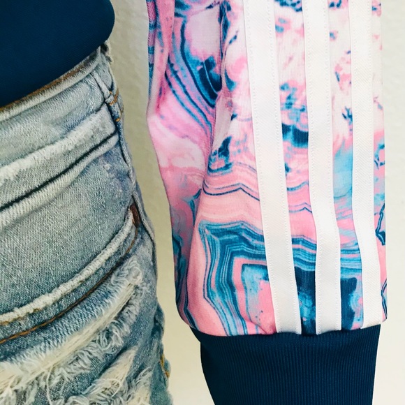 ADIDAS Rare NWT GEODE Agate Marble Print JACKET L - Picture 14 of 16